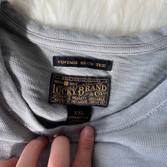 Lucky Brand gray short sleeve size xxl - Picture 3 of 3